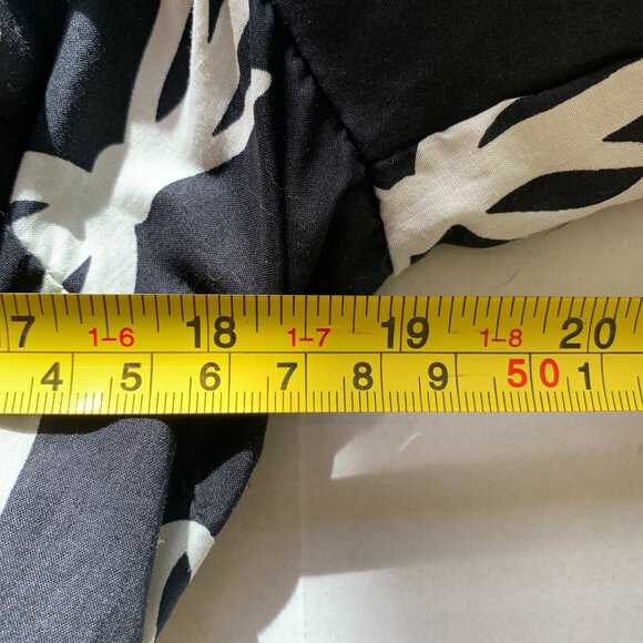 Umgee Womens Bow Tie Print Notched Contrast Velvet Trim Dress Ruffle Cotton Sz L - Picture 12 of 14